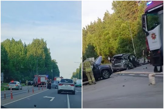 Per trijų automobilių susidūrimą Telšių r. nukentėjo trys žmonės