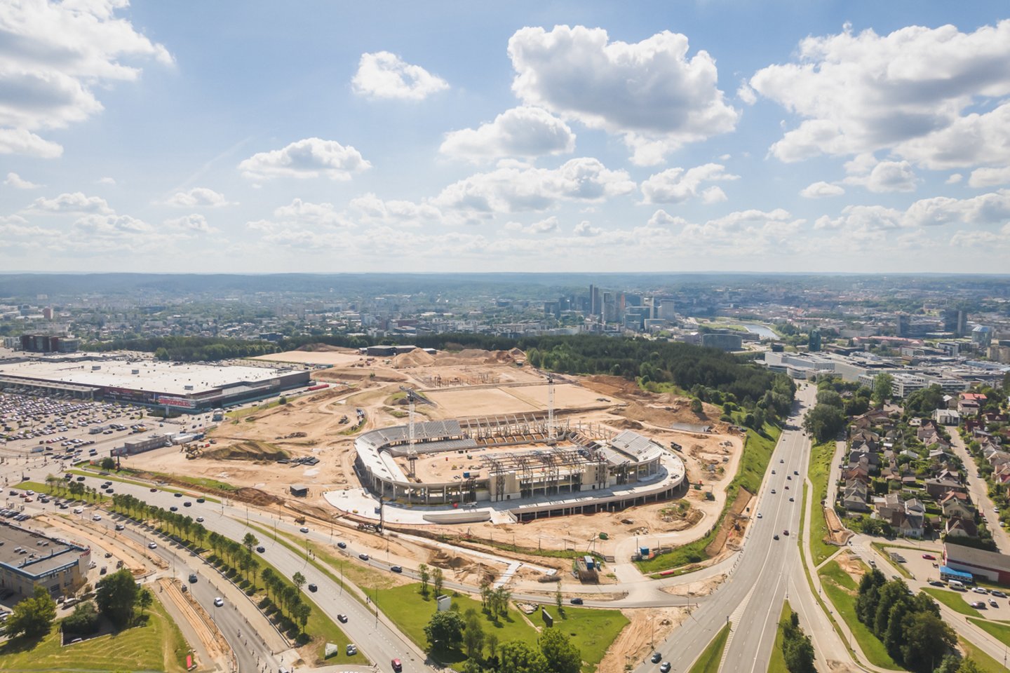 Nacionalinio stadiono statybos.<br>Pranešimo autorių nuotr.