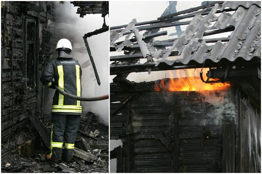 Užsiliepsnojęs kemperis Kaišiadorių r. supleškino ir lauko virtuvę