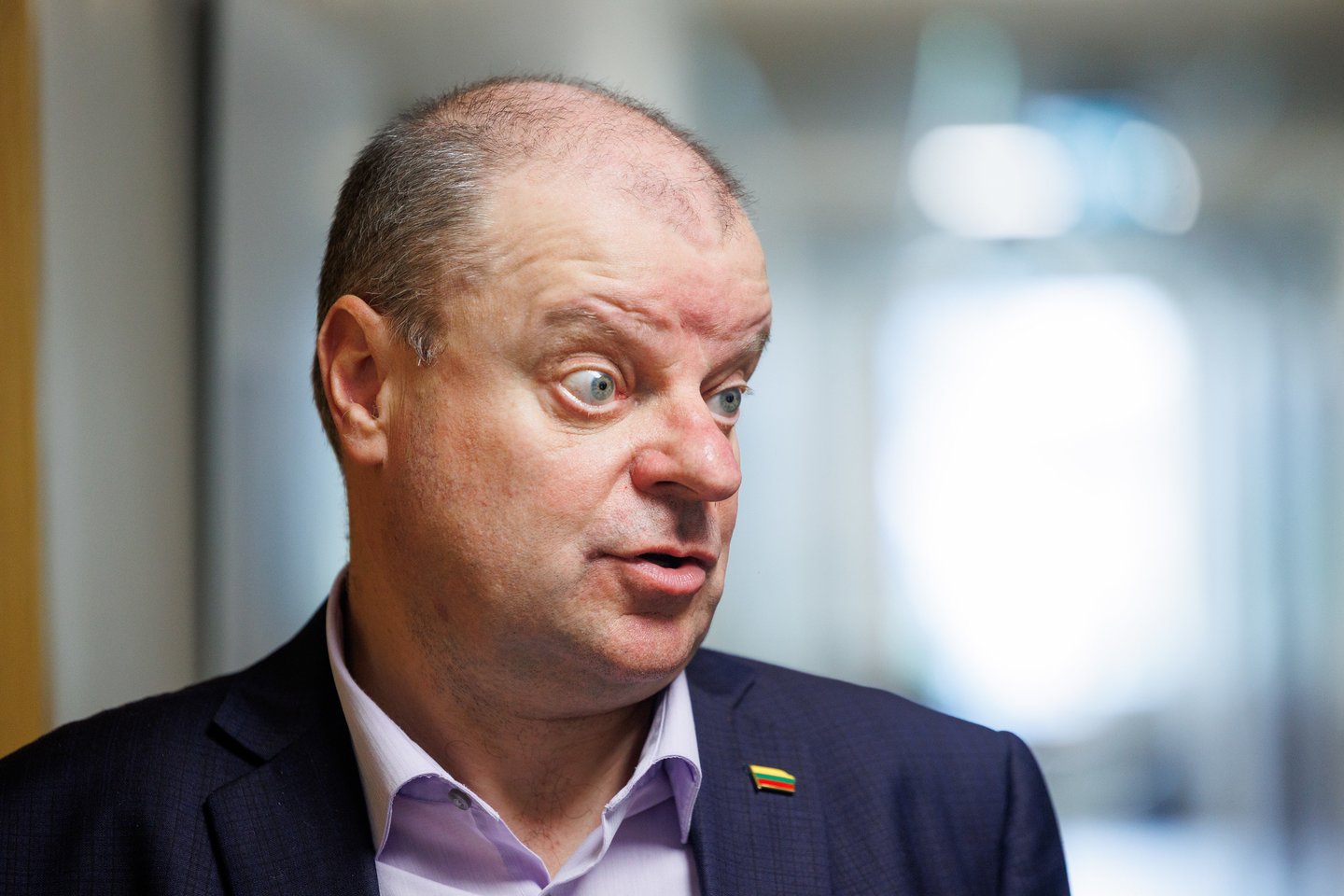 S. Skvernelis ir apykojė.<br> T. Bauro nuotr.