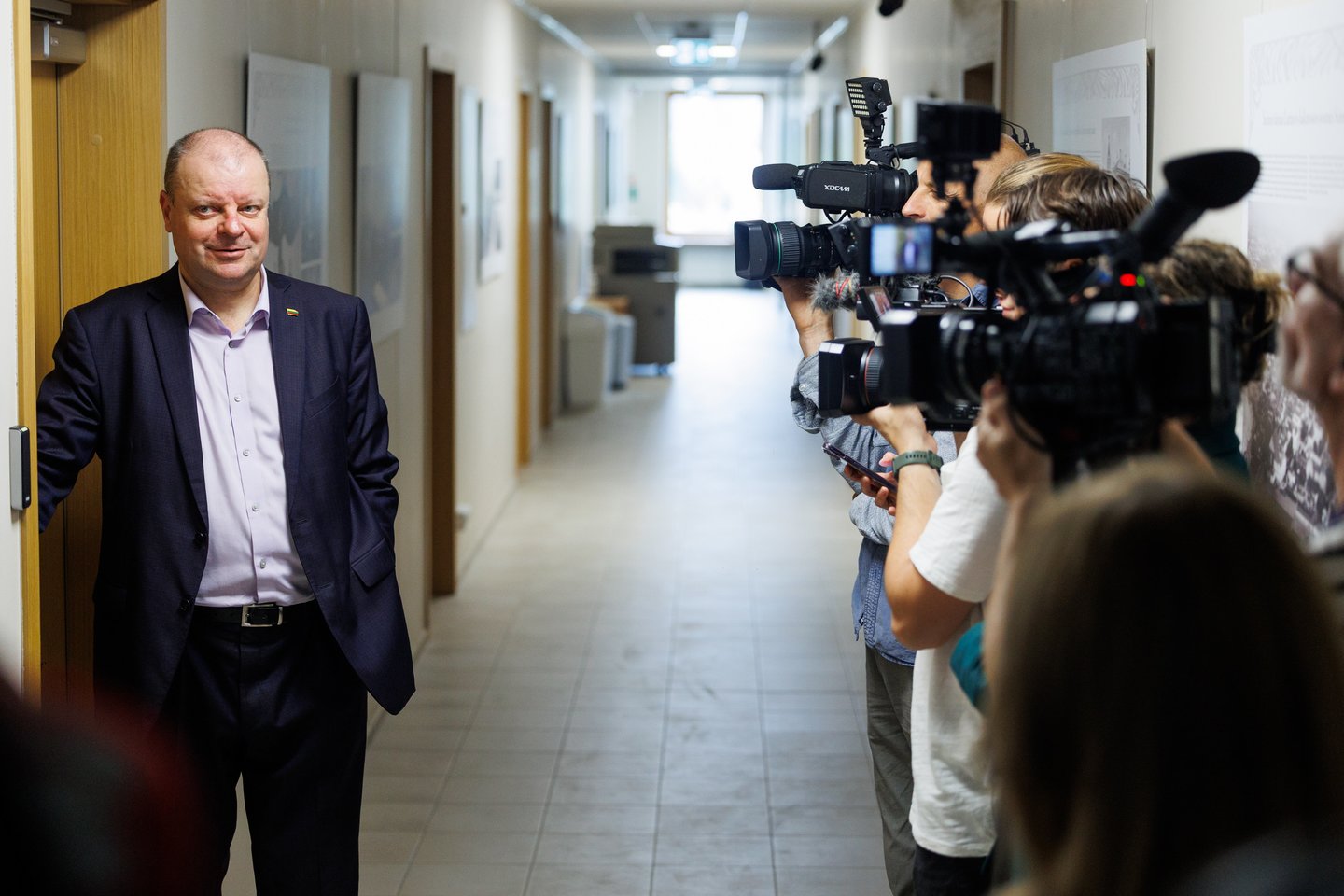 S. Skvernelis ir apykojė.<br> T. Bauro nuotr.