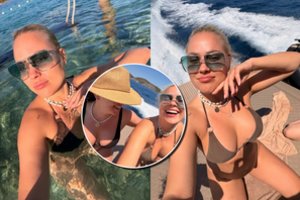 Svetur viešinti Nijolė Pareigytė nusimetė drabužius: pozavo tik su maudymosi kostiumėliu