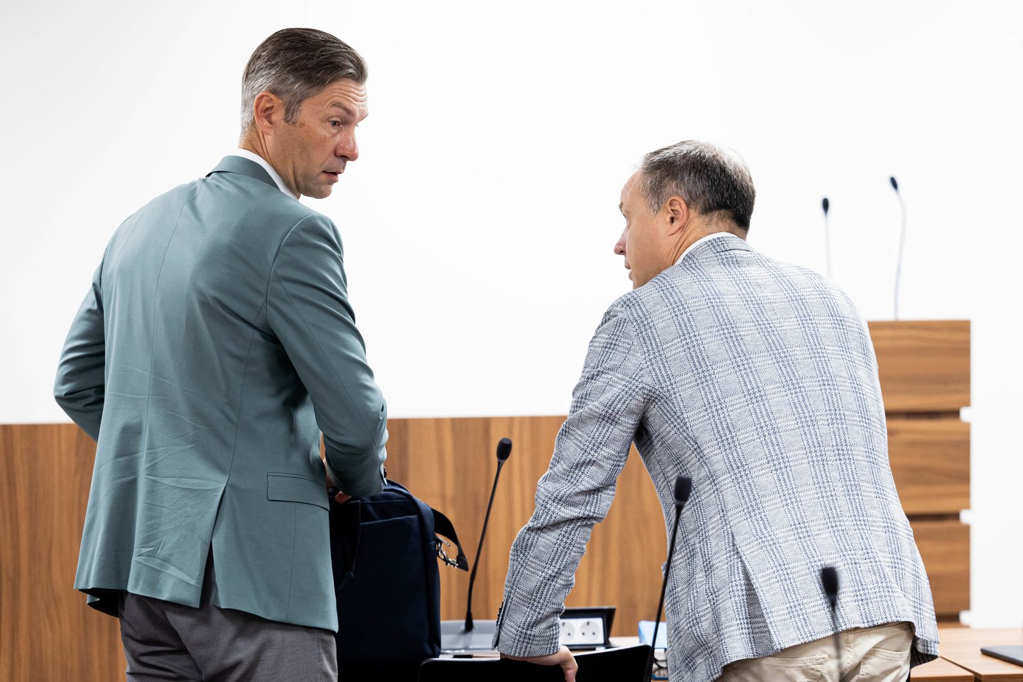 Vilniaus miesto apylinkės teisme pradedamas nagrinėti V. Germano, M. Navicko, A. Ambrazo ir A. Razmos baudžiamosios bylos teisiamasis posėdis.<br> Ž. Gedvilos / ELTA nuotr.