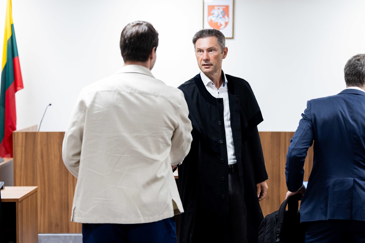 Vilniaus miesto apylinkės teisme pradedamas nagrinėti V. Germano, M. Navicko, A. Ambrazo ir A. Razmos baudžiamosios bylos teisiamasis posėdis.<br> Ž. Gedvilos / ELTA nuotr.