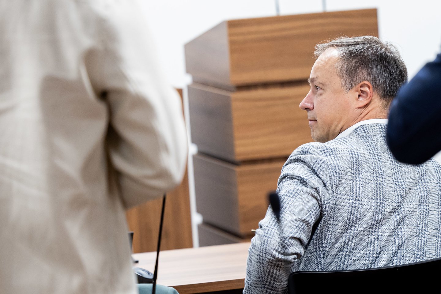Vilniaus miesto apylinkės teisme pradedamas nagrinėti V. Germano, M. Navicko, A. Ambrazo ir A. Razmos baudžiamosios bylos teisiamasis posėdis.<br> Ž. Gedvilos / ELTA nuotr.