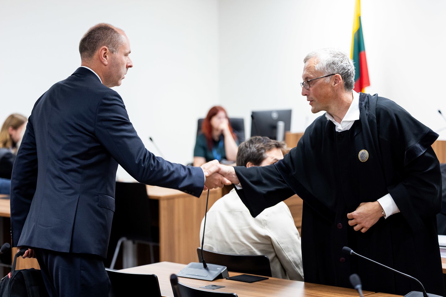 Vilniaus miesto apylinkės teisme pradedamas nagrinėti V. Germano, M. Navicko, A. Ambrazo ir A. Razmos baudžiamosios bylos teisiamasis posėdis.<br> Ž. Gedvilos / ELTA nuotr.