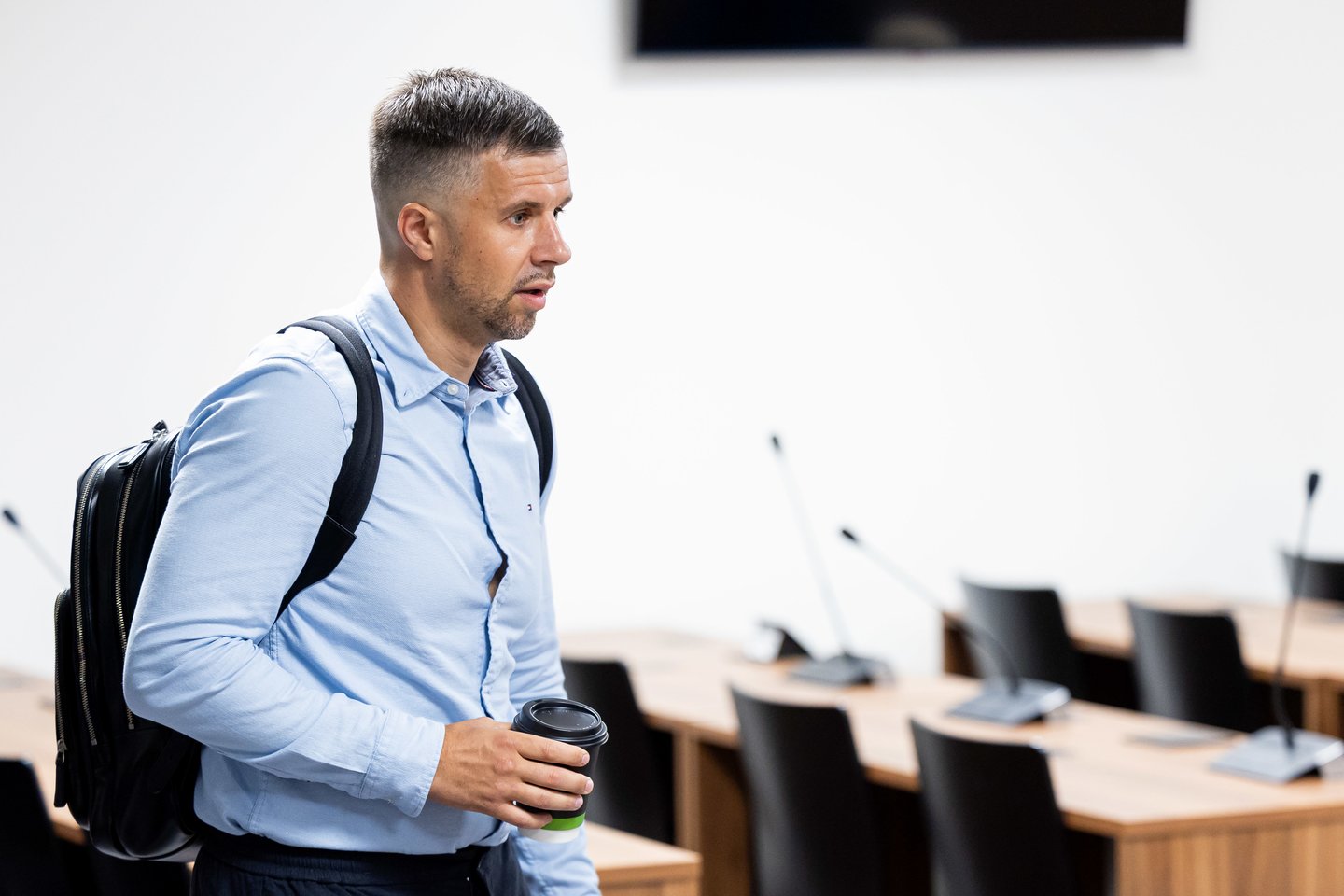 Vilniaus miesto apylinkės teisme pradedamas nagrinėti V. Germano, M. Navicko, A. Ambrazo ir A. Razmos baudžiamosios bylos teisiamasis posėdis.<br> Ž. Gedvilos / ELTA nuotr.
