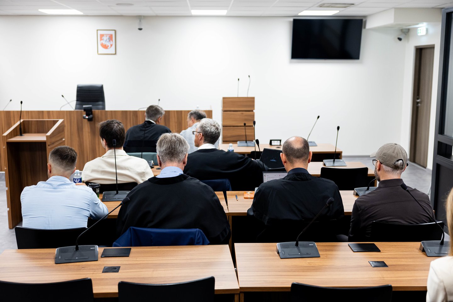 Vilniaus miesto apylinkės teisme pradedamas nagrinėti V. Germano, M. Navicko, A. Ambrazo ir A. Razmos baudžiamosios bylos teisiamasis posėdis.<br> Ž. Gedvilos / ELTA nuotr.