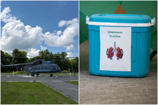 Santaros klinikose trečiadienį leidosi sraigtasparnis – bus atliktos keturios organų transplantacijos