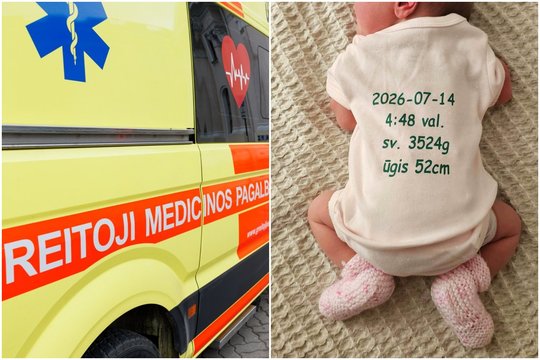 Į pasaulį staiga pasibeldė nauja gyvybė: greitoji vos spėjo į Alytaus ligoninę, o tėvai dukrytei net vardo neišrinko