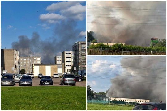 Dėl didelio gaisro Marijampolėje – įspėjimas vietos gyventojams
