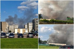 Dėl didelio gaisro Marijampolėje – įspėjimas vietos gyventojams