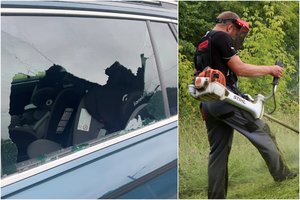 „Ačiū Dievui, kėdutė buvo tuščia“: smūgis į automobilį galėjo baigtis skaudžiau