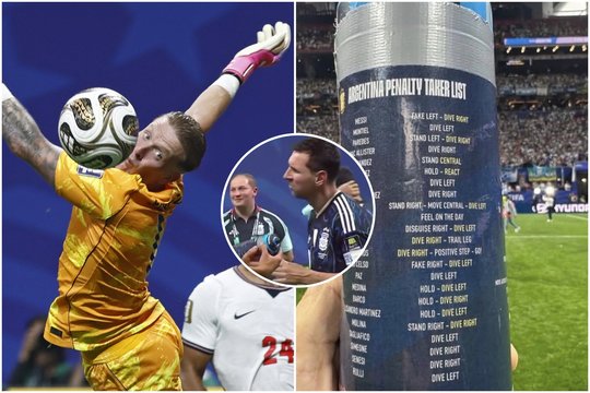 Argentiniečiai atrado slaptą Anglijos vartininko buteliuką – nustebo net L. Messi