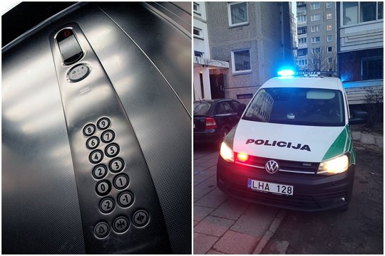 Siaubo akimirkos lifte: agresyvus vilnietis rankomis sudaužė veidrodį ir čiupęs šukę apiplėšė pažįstamą moterį