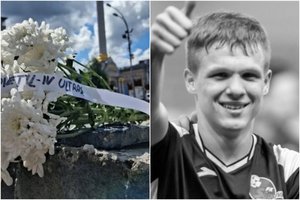 Kyjivo Maidane atsisveikinta su kare prieš rusus žuvusiu Lietuvos futbolininku