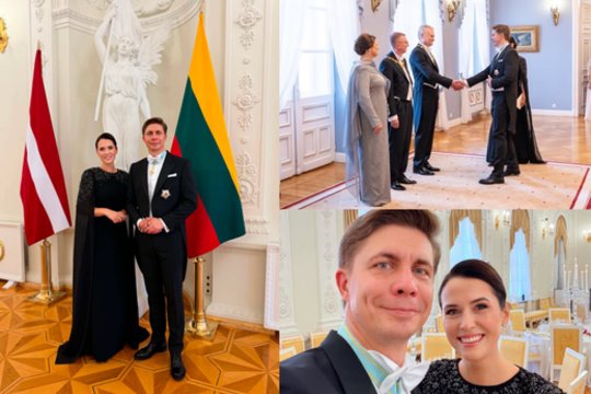 Šventinėje vakarienėje suspindo retai matoma Mindaugo Sinkevičiaus žmona Aistė