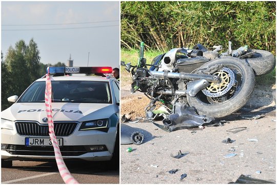 Tragedija Kėdainių r.: į kairę sukęs sunkvežimis susidūrė su motociklu – jaunas motociklininkas žuvo