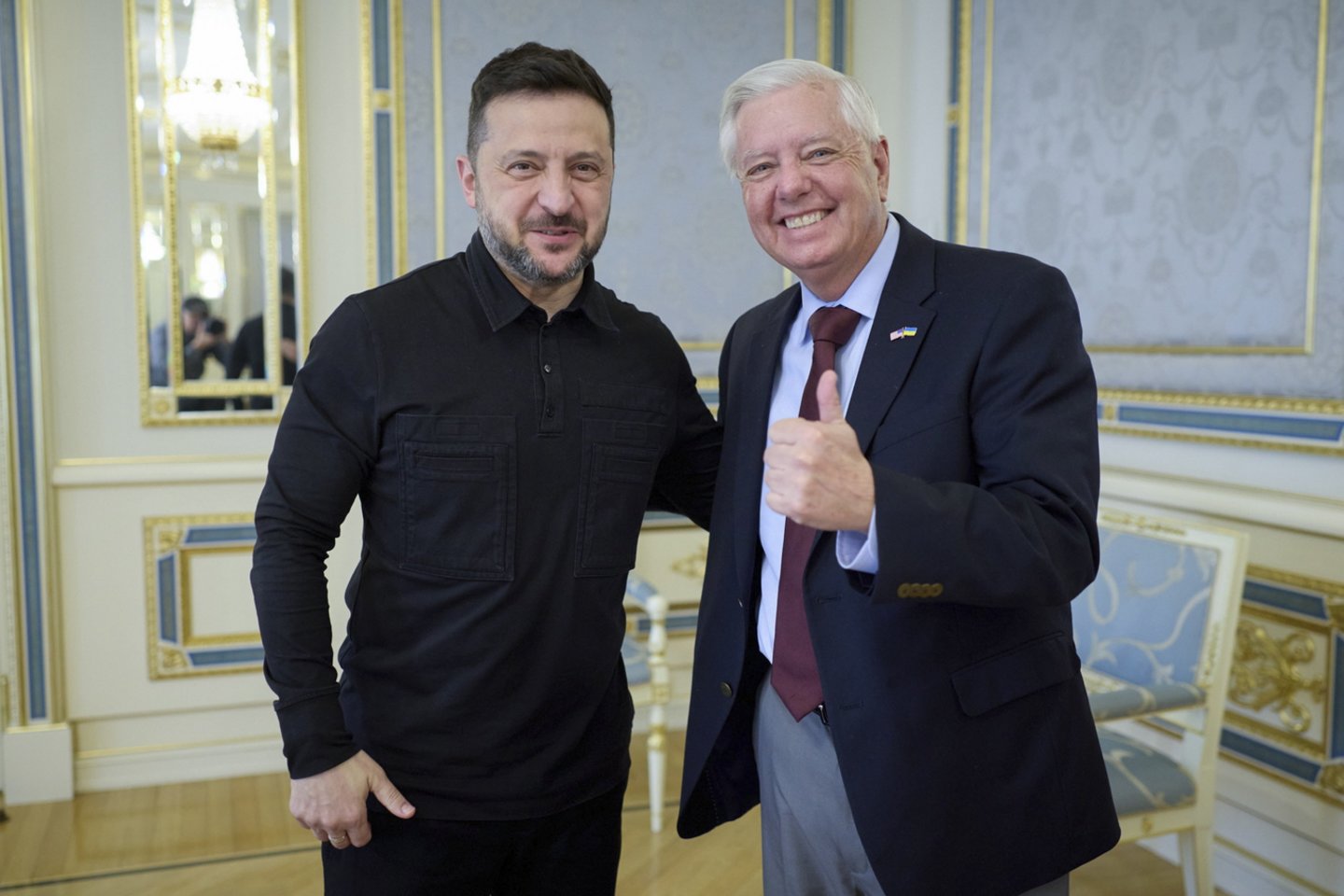 V. Zelenskis, L. Grahamas.<br>EPA-ELTA nuotr.