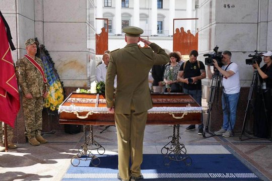 „Ukraina niekada nepamirš“: paskelbti atsisveikinimo kadrai su kare prieš Rusiją žuvusiu I. Kailiu