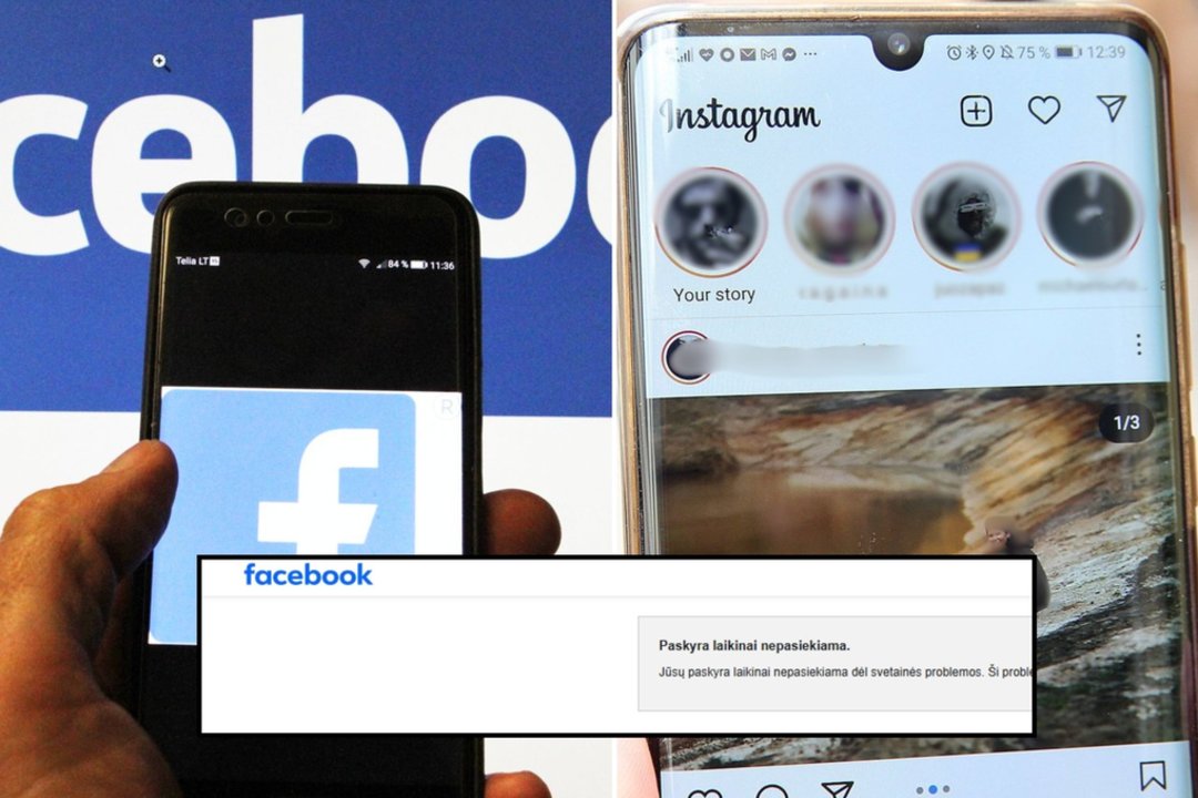 Sutriko „Facebook“ ir „Instagram“ veikla