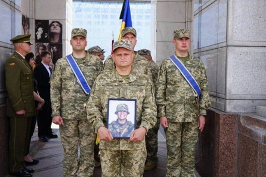 Atsisveikinama su Ukrainoje žuvusiu I. Kailiumi: tai jau trečiasis lietuvis
