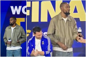 NBA žvaigždė Kevinas Durantas kalamas prie kryžiaus – pro L. Messi praėjo lyg pro tuščią vietą