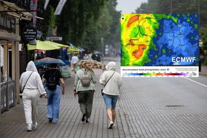 Į Lietuvą atslenka dar vienas pietinis ciklonas: skelbia, kur liūtys skalbs smarkiausiai