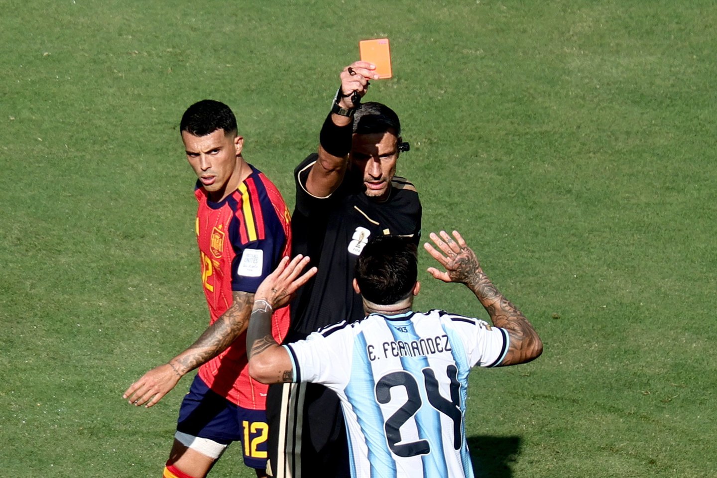 Pasaulio futbolo čempionato finalas, kuriame kovojo Argentina ir Ispanija.<br> EPA/ELTA nuotr.