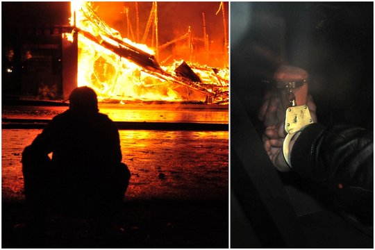 Šalčininkų r. sudeginta parduotuvė – įtariamasis jau sulaikytas 