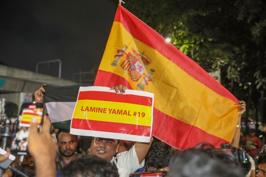 Pamatykite: užfiksavo, kas vyko Madrido gatvėse po istorinės pergalės prieš Argentiną