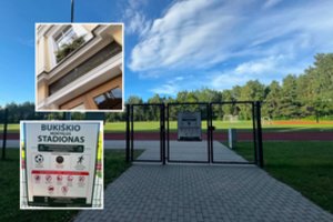 Gyventojus įsiutino mokyklos sprendimas: už valstybės lėšas atnaujino vienintelį stadioną, bet užeiti į jį negali