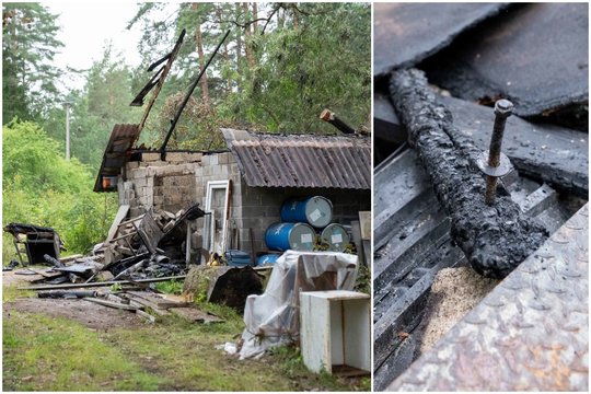Įsišėlęs gaisras Kauno r. sunaikino skulptoriaus dirbtuves