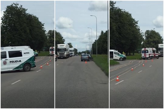 Į avariją Alytuje pateko su švyturėliais važiavęs greitosios automobilis – sužeistas vairuotojas
