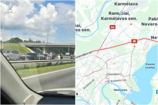 Chaotiškas penktadienis Kaune – pasipylė avarijos, vairuotojai įstrigo spūstyse
