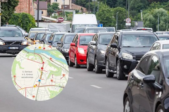 Kauniečiai pasuko link aerodromo: link Aleksoto – masinė avarija ir kelių kilometrų spūstis