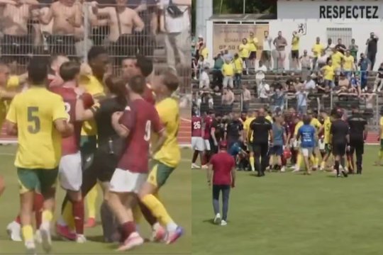 Futbolo mačas virto smurto scena – žaidėjus išskirti norėjusi teisėja patyrė smegenų sukrėtimą