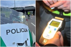 Autostradoje greta Vilniaus paryčiais girtas vairuotojas savo automobilį nuvairavo į griovį