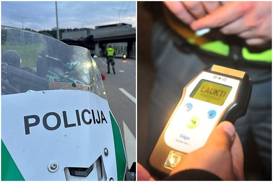 Autostradoje greta Vilniaus paryčiais girtas vairuotojas savo automobilį nuvairavo į griovį