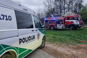 Per gaisrą Vilniaus r. nukentėjo vyras
