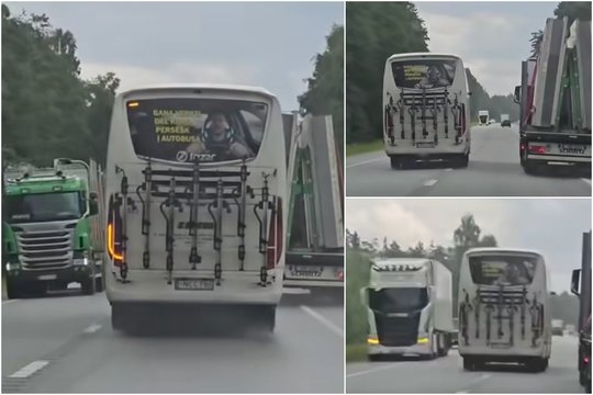 „Beprotybė“: internete plinta chuliganiškas „Kautros“ autobuso lenkimo manevras