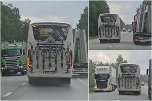 „Beprotybė“: internete plinta chuliganiškas „Kautros“ autobuso lenkimo manevras