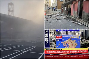 Tragedija Japonijoje: po itin stipraus drebėjimo – sprogimas prekybos centre, žuvo daug žmonių