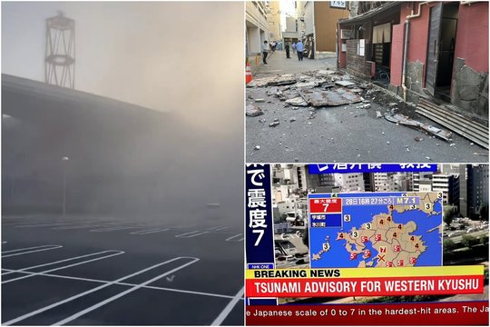 Tragedija Japonijoje: po itin stipraus drebėjimo – sprogimas prekybos centre, žuvo daug žmonių