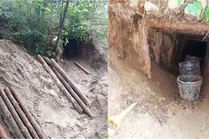 Pasieniečiai nutraukė dar vieno migrantų iš Baltarusijos požeminio tunelio statybą