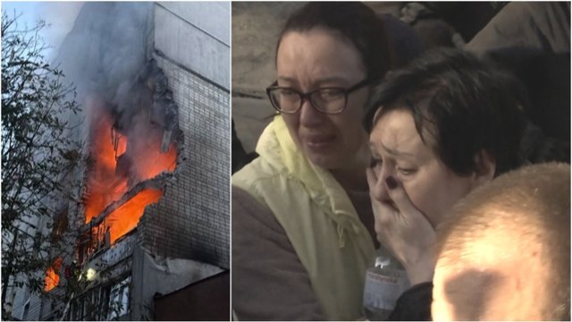 Po siaubingos nakties – vaizdai iš Ukrainos: žuvo mažiausiai 13 žmonių, išgelbėtas po griuvėsiais įkalintas vaikas