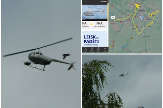 Virš Vilniaus ratus suka sraigtasparnis: paaiškėjo, kokią užduotį jis atlieka