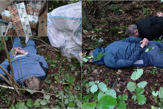 Į pasieniečių pasalą pateko trys alytiškiai, atvažiavę į mišką pasiimti oro balionais atskraidintų cigarečių