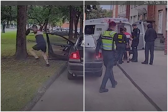 Nufilmuotos trumpos gaudynės Tauragėje: sučiuptas kalėjime turėjęs sėdėti beteisis vairuotojas