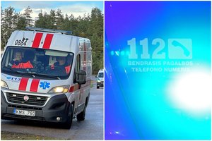Alytaus ugniagesiai skubėjo į pagalbą vyrui, kuris krito iš 3 aukšto ir įstrigo tarp turėklų